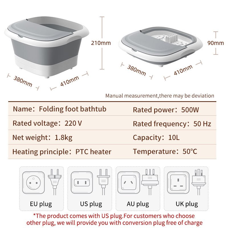 Folding Foot Bathtub - TrendStorm Haven